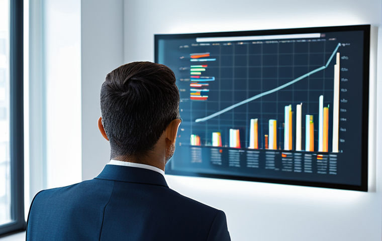 A thoughtful professional in a modern, brightly lit office, focused on a holographic projection displaying intricate business growth charts and strategic pathways. The subject is fully clothed in a modest business suit, appropriate attire, embodying a serious and contemplative demeanor. The background is clean and minimalistic, reflecting a forward-thinking environment. Perfect anatomy, correct proportions, well-formed hands, natural pose, proper finger count, natural body proportions. High-resolution, professional photography, soft studio lighting, safe for work, appropriate content, family-friendly.